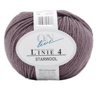 Online Garne Linie 4 Starwool | Reine Merinowolle zum Stricken und Häkeln | 50g Wolle einfarbig uni | Nadelstärke 3,5 bis 4,5 mm (058 | mauve)