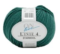 Online Garne Linie 4 Starwool | Reine Merinowolle zum Stricken und Häkeln | 50g Wolle einfarbig uni | Nadelstärke 3,5 bis 4,5 mm (066 | dunkelgruen)