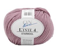 Online Garne Linie 4 Starwool | Reine Merinowolle zum Stricken und Häkeln | 50g Wolle einfarbig uni | Nadelstärke 3,5 bis 4,5 mm (072 | rose)