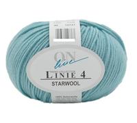 Online Garne Linie 4 Starwool | Reine Merinowolle zum Stricken und Häkeln | 50g Wolle einfarbig uni | Nadelstärke 3,5 bis 4,5 mm (046 | mint)