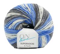 Online Garne Supersocke Sockenwolle 6-fach Merino Color | Strumpfwolle 6-fädig mit Merinowolle | 150g dickes Sockengarn mit Farbverlauf | 75% Wolle, 25% Polyamid (3160)
