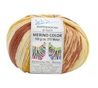 Online Garne Supersocke Sockenwolle 6-fach Merino Color | Strumpfwolle 6-fädig mit Merinowolle | 150g dickes Sockengarn mit Farbverlauf | 75% Wolle, 25% Polyamid (3244)