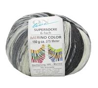 Online Garne Supersocke Sockenwolle 6-fach Merino Color | Strumpfwolle 6-fädig mit Merinowolle | 150g dickes Sockengarn mit Farbverlauf | 75% Wolle, 25% Polyamid (3247)