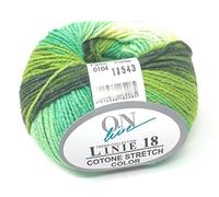 ONline Linie 18 Cotone Stretch Color 83% Baumwolle/12% Polyamid 5% Polyester, 5 tolle Farben, Baumwollgarn, Sommergarn (104)