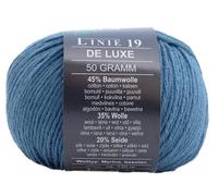 Online Linie 19 De Luxe Farbe 06 blau, Wolle mit Seide, Merinowolle und Baumwolle