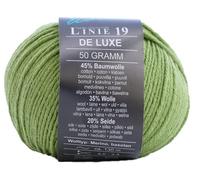 Online Linie 19 De Luxe Farbe 08 grün, Wolle mit Seide, Merinowolle und Baumwolle