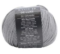 Online Linie 19 De Luxe Farbe 12 hellgrau, Wolle mit Seide, Merinowolle und Baumwolle