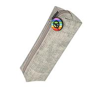 Online Premium-Schlampermäppchen/Pencil Case Grau I Stylisches Schlamperetui für Jungen & Mädchen I Federmäppchen mit praktischem Reißverschluss I 1 Fach I Ideal für Schule, Uni & Büro