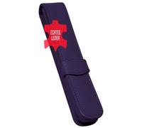 ONLINE Schreibgeräte-Etui aus Echtleder für 1 Stift blau, 2.5x14.5x2.5 cm