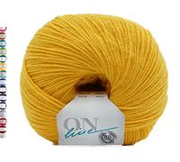 Online Sockenwolle 6-fädig einfarbig gelb | Strumpfwolle Supersocke 6-fach 321 Merino Uni | dickes Sockengarn mit Merinowolle zum Stricken und Häkeln (5007 Gelb)