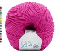 Online Sockenwolle 6-fädig uni pink | Strumpfwolle Supersocke 6-fach 321 Merino einfarbig | dickes Sockengarn mit Merinowolle zum Stricken und Häkeln (5002 Pink)