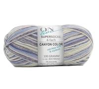 Online Supersocke 4-fach Color mit Aloe Vera und Jojobaöl, Sockenwolle 4-fädig, Strumpfwolle mit Farbverlauf, Wolle zum Socken stricken, häkeln | 75% Wolle, 25% Polyamid, 100g 420m, NS 2,5-3mm (3021)