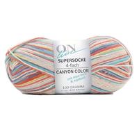 Online Supersocke 4-fach Color mit Aloe Vera und Jojobaöl, Sockenwolle 4-fädig, Strumpfwolle mit Farbverlauf, Wolle zum Socken stricken, häkeln | 75% Wolle, 25% Polyamid, 100g 420m, NS 2,5-3mm (3025)