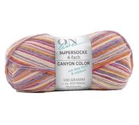 Online Supersocke 4-fach Color mit Aloe Vera und Jojobaöl, Sockenwolle 4-fädig, Strumpfwolle mit Farbverlauf, Wolle zum Socken stricken, häkeln | 75% Wolle, 25% Polyamid, 100g 420m, NS 2,5-3mm (3024)