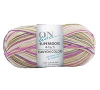 Online Supersocke 4-fach Color mit Aloe Vera und Jojobaöl, Sockenwolle 4-fädig, Strumpfwolle mit Farbverlauf, Wolle zum Socken stricken, häkeln | 75% Wolle, 25% Polyamid, 100g 420m, NS 2,5-3mm (3022)