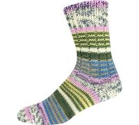 ONline Supersocke 6-fach 150g Sort. 372 Merino Color 3074 - grün/weiß/rosa/gelb/blau