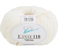 ONline Wolle Timona uni Linie 110, Strickwolle 50g, 120m, Nadelstärke 3,5-4,5 Farbe 0001