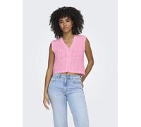 Strickjacke ONLY "ONLIRINA V-NECK BUTTON VEST KNT NOOS", Herren, Gr. M, prism pink, Strick, Obermaterial: 60% Baumwolle, 40% Polyacryl, unifarben, normal, V-Ausschnitt, Strickjacken Strickjacke, Baumw