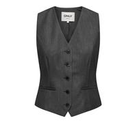 ONLY Damen Weste ONLIris-Hattie Anzugsweste Büro Business Damenweste einreihig 15331287 Dark Grey Melange 38