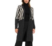 ONLY Damen Onljade Zebra Ls Cardigan Cc KNT Strickjacke, Pirate Black/Pattern:w. Whitecap Gray, XS EU