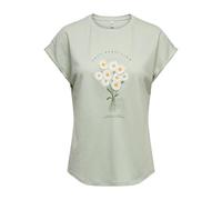 ONLY - ONLJANY NEW S/S O-NECK PRINT TOP BOX JRS Green Lily - Gr. - L