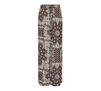 Schlupfhose ONLY "ONLKAVI AMBELPULL UP WIDE PANTS WVN", Damen, Gr. L, Länge 32, chocolate martini aop:braun bandana, Web, Obermaterial: 100% Viskose, bedruckt, lang, Hosen Schlupfhose, Viskose (135666