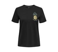 ONLY - ONLKITA LIFE REG S/S PINEAPPLE TOP JRS black - Gr. - L