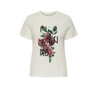 ONLY - ONLKITA REG S/S FLOWERS TOP BOX JRS cloud dancer - Gr. - L