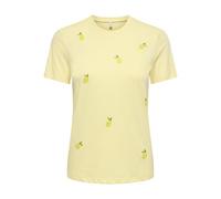 ONLY Regular Fit T-Shirt aus reiner Baumwolle Modell 'KITA' in Hellgelb, Größe XS