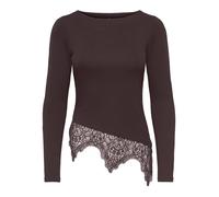 ONLY ONLLAILA LS LACE MIX TOP JRS Damen | COFFEE BEAN | XL