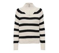 Only Leise Freya Zip High Neck Pullover Frauen in Gr. M in Beige