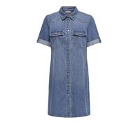 Only Jeanskleid Onllisa – Knopfleiste, Brusttaschen, Baumwoll‑Viskose 90/10 – Blau S