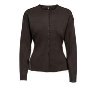 Strickjacke ONLY "ONLLUCY LS O-NECK CARDIGAN EX KNT", Herren, Gr. M, chocolate torte detail:dtm buttons, Strick, Obermaterial: 50% Polyester, 36% Viskose, 14% Nylon, unifarben, regular fit normal, Run