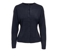 Strickjacke ONLY "ONLLUCY LS O-NECK CARDIGAN EX KNT", Damen, Gr. M, night sky detail:dtm buttons, Strick, Obermaterial: 50% Polyester, 36% Viskose, 14% Nylon, unifarben, regular fit normal, Rundhals,
