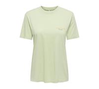 Only Kurzarmshirt Onllucy Life Monja Reg SS Top Noos 100% Baumwolle bedruckt Laurel Grün S