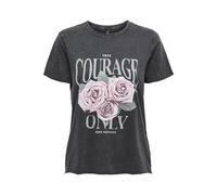 Only Regular Fit T-Shirt aus reiner Baumwolle Modell 'LUCY' in Black, Größe XS