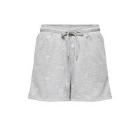 Sweatshorts ONLY "ONLLUNA BERMUDA SHORTS UB SWT", Damen, Gr. M, N-Gr, light grau melange aop:smal ditsy cloud, Sweatware, Obermaterial: 100% Polyester, bedruckt, regular fit kurz, Hosen Sweatshorts, P