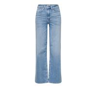 High-waist-Jeans ONLY "ONLMADISON - High Waist Jeans mit weitem Bein für Komfort", Damen, Gr. XL (42), Länge 34, blau (light blau), Denim/Jeans, Obermaterial: 92% Baumwolle, 6% Elastomultiester, 2% El