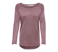 Only Mila Lacy Knit Detail Melange Langarm-t-shirt XS Mesa Rose / Melange