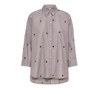 ONLY - ONLNEW LINA GRACE STR EMB SHIRT NOOS WVN Coffee Bean - Gr. - XL