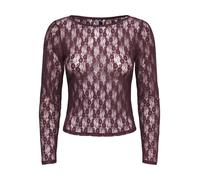 ONLY - ONLNIKITA L/S BOATNECK LACE TOP BOX JRS Decadent Chocolate - Gr. - M