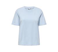 Kurzarmshirt ONLY "ONLONLY S/S TEE JRS NOOS", Damen, Gr. M, cashmere blau, Jersey, Obermaterial: 100% Baumwolle, unifarben, regular fit normal, Rundhals, Shirts, regular fit, casual, Single Jersey, Ba