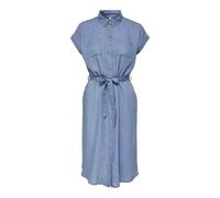 Jeanskleid ONLY "ONLPEMA HANNOVER SS DNM SH DRESS", Damen, Gr. S (36), N-Gr, blau, Web, Obermaterial: 100% Lyocell, unifarben, modisch, Rundhals, Kurzarm, Kleider (51507756-S) blau