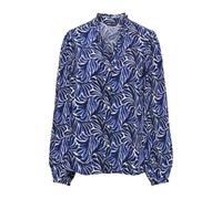 Langarmbluse ONLY "ONLRAYA L/S SHIRT WVN", Damen, Gr. S, surf the web aop:graphic blau, Web, Obermaterial: 100% Viskose, bedruckt, regular fit normal, V-Ausschnitt, Blusen, Viskose, regular fit (23484