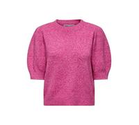 Strickpullover ONLY "ONLRICA LIFE 2/4 PULLOVER KNT NOOS", Damen, Gr. M, raspberry rose detail:with melange, Strick, Obermaterial: 93% Polyester, 4% Nylon, 3% Elasthan, meliert, regular fit hüftlang, R