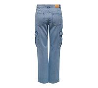 Only Riley Straight Cargo Pim875 High Waist Jeans Blau 27 / 32 Frau (Herstellerartikelnummer: 15317190-LightBlueDenim-32-27)
