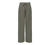 Schlupfhose ONLY "ONLSAKURA LOOSE PULL UP PANTS WVN", Damen, Gr. M, N-Gr, smokey olive, Web, Obermaterial: 55% Viskose, 45% Nylon, unifarben, loose fit lang, Hosen Schlupfhose, Viskosemischung, loose