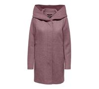 Langjacke ONLY "ONLSEDONA LIGHT COAT OTW NOOS", Damen, Gr. M (38), rosa (rose braun detail:melange), Web, Obermaterial: 85% Polyester, 15% Baumwolle, meliert, figurumspielend Po-bedeckend, gerader Abs