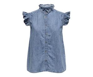 Onlshania S/L Frill DNM Shirt AKM