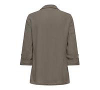 Longblazer ONLY "ONLSIESTA 3/4 OPEN LIN BL BLAZE TLR NOOS", Damen, Gr. 34, walnut, Web, Obermaterial: 80% Viskose, 20% Leinen, unifarben, loose fit hüftbedeckend, V-Ausschnitt, Blazer Longblazer (4330